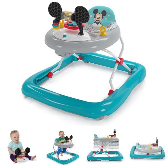 DISNEY BABY - MICKEY - 2-in-1 Convertible and Foldable Baby Walker with Built-in Removable Activity Toy, Baby Gift