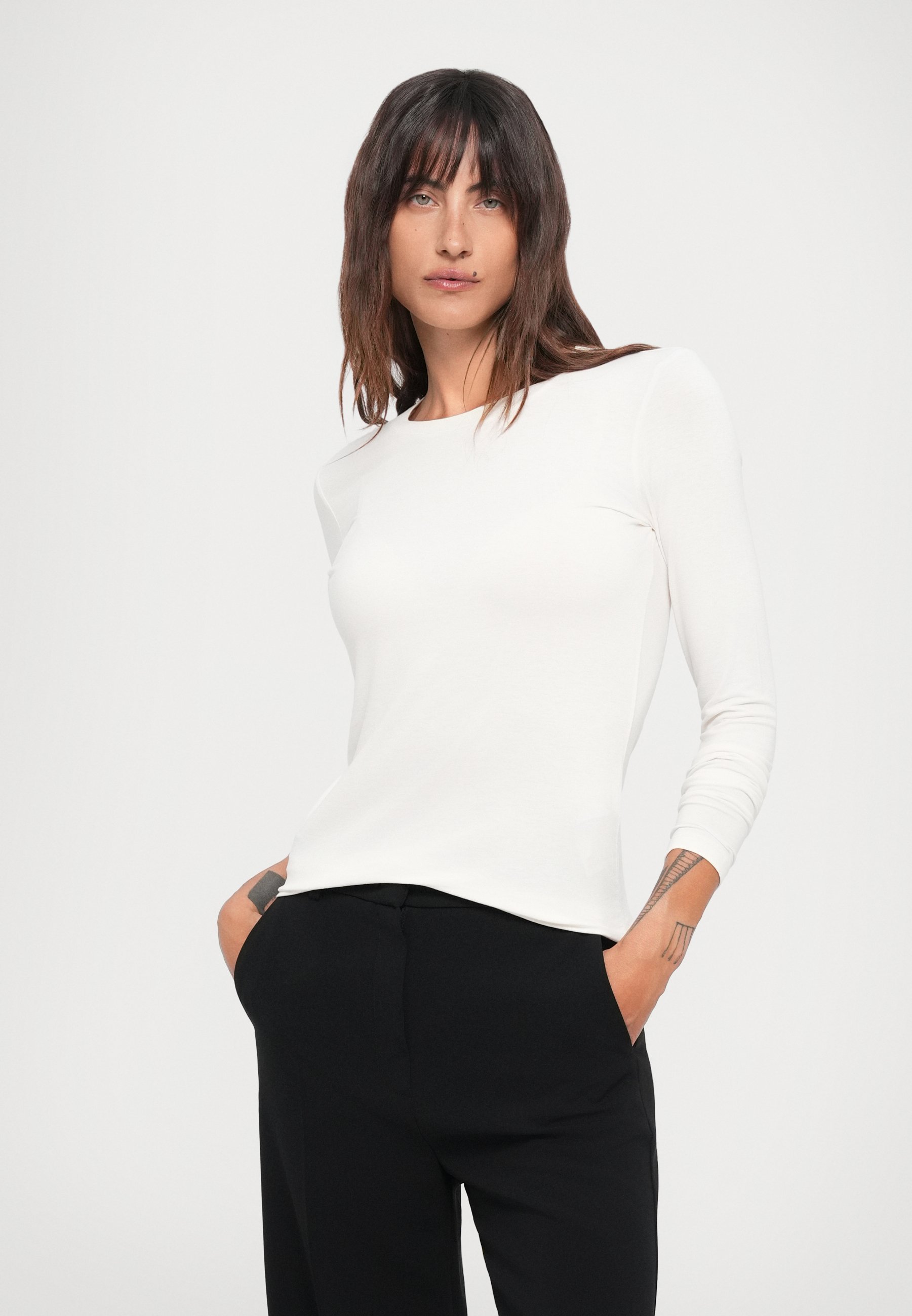 WEEKEND MaxMara MULTIE - Top met lange mouwen - ecru