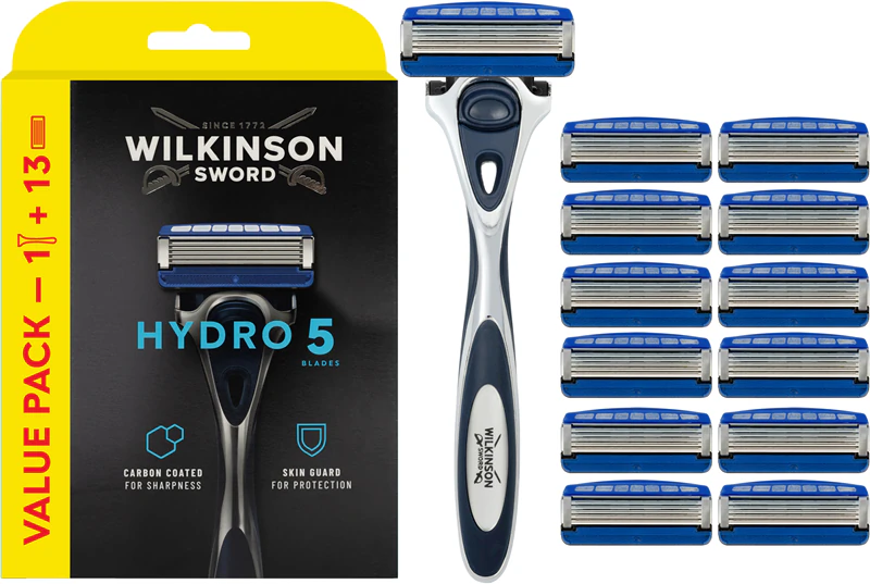 Barbeador Wilkinson Sword Hydro5 Skin Protection Regular + 13 cabeças de reposição.
