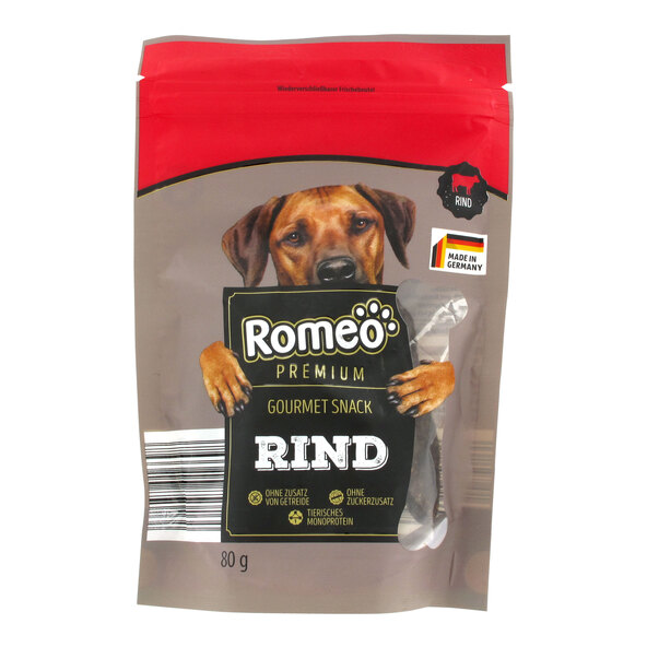 Premium Gourmet Hundesnack Oksekød, 12 x 80 g