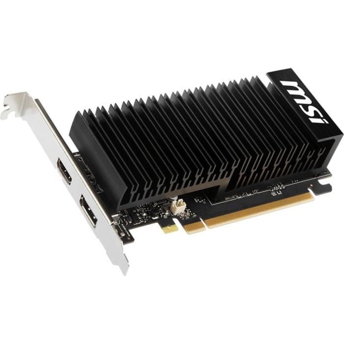 Carte graphique - MSI - GeForce GT 1030 - 4 Go GDDR4 - PCI Express 3.0 - Refroidissement actif