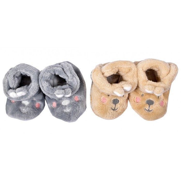 Scarpine per neonati - OZABI - Confezione da 2 paia 0986 BAMBINI - Grigio - Unisex - Calde e comode