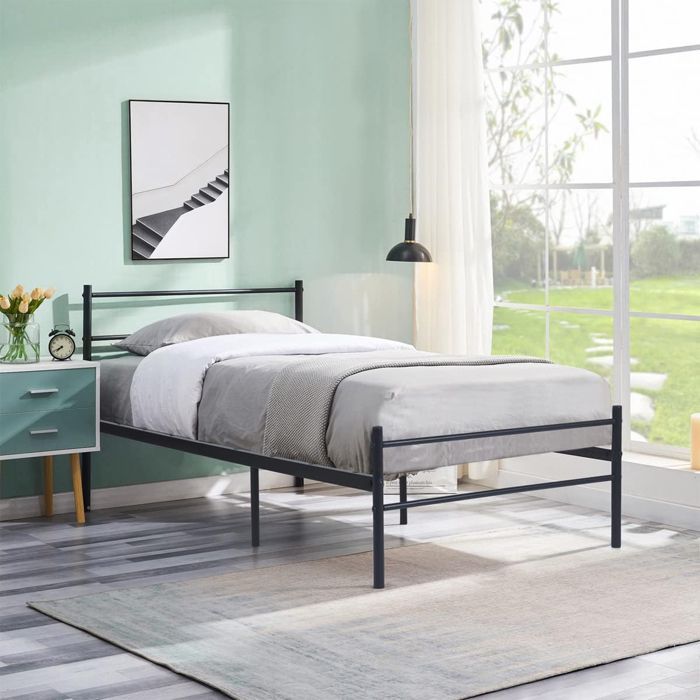 Frixovel Mattress Set 90x190 and Bed with Headboard, Duvet and Pillow