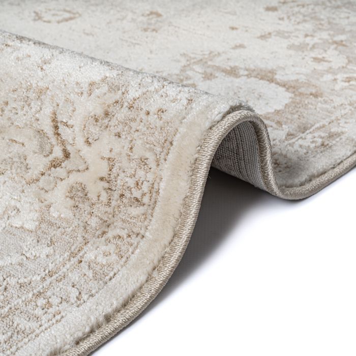 Alfombra Nuvra – Alfombra moderna para salón/dormitorio, suave y mullida, fácil de cuidar, color beige, 160 x 230 cm, D43