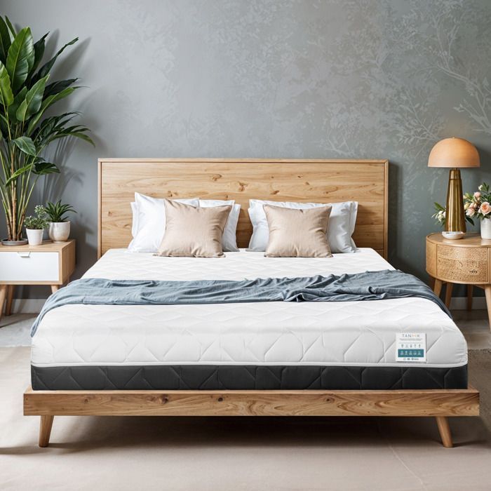 Colchão TANHK com circulação de ar, 180x200 cm, 20 cm de espessura, macio a médio-firme, hipoalergênico, capa removível, fabricado na Itália.