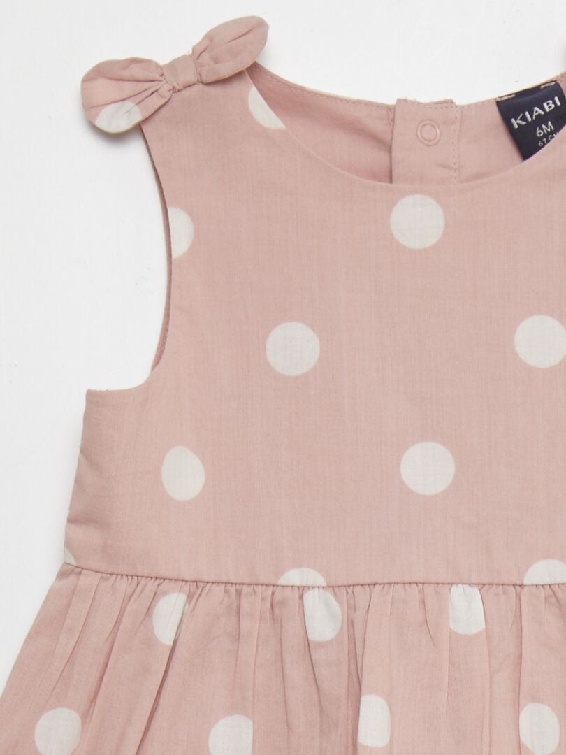 Mouwloze jurk met patroon - ROZE