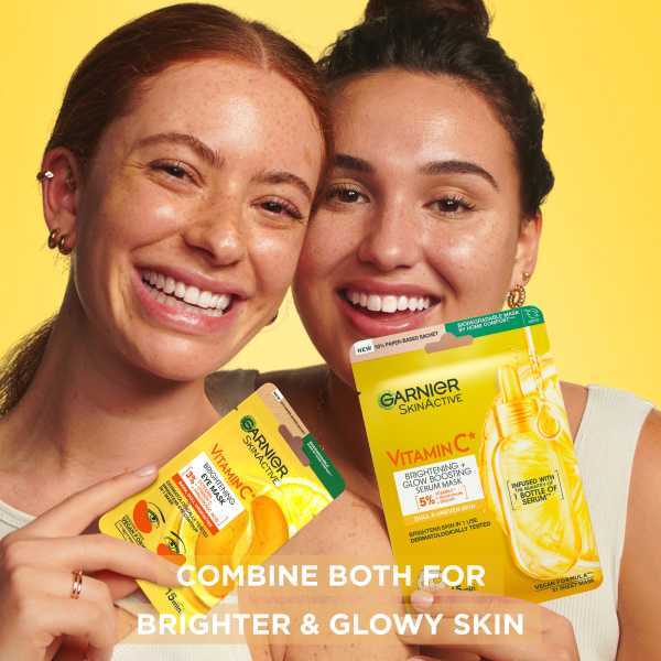 Maschera in tessuto per il contorno occhi alla vitamina C di Garnier