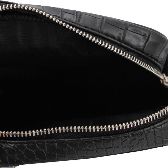 Bolso de hombro negro de cocodrilo para hombre BILL TORNADE