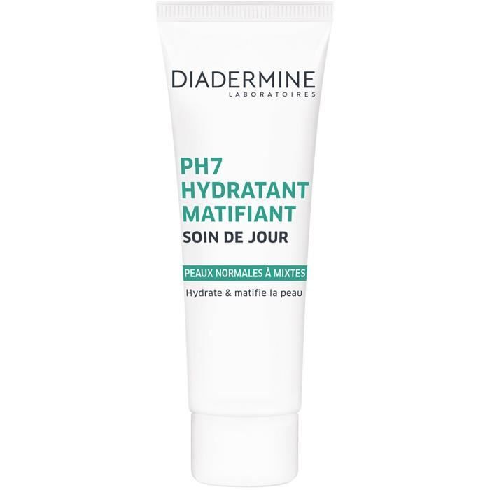 DIADERMINE PH7 Kasvojen päivävoide - Mattapintainen kosteuttava päivävoide - 50 ml
