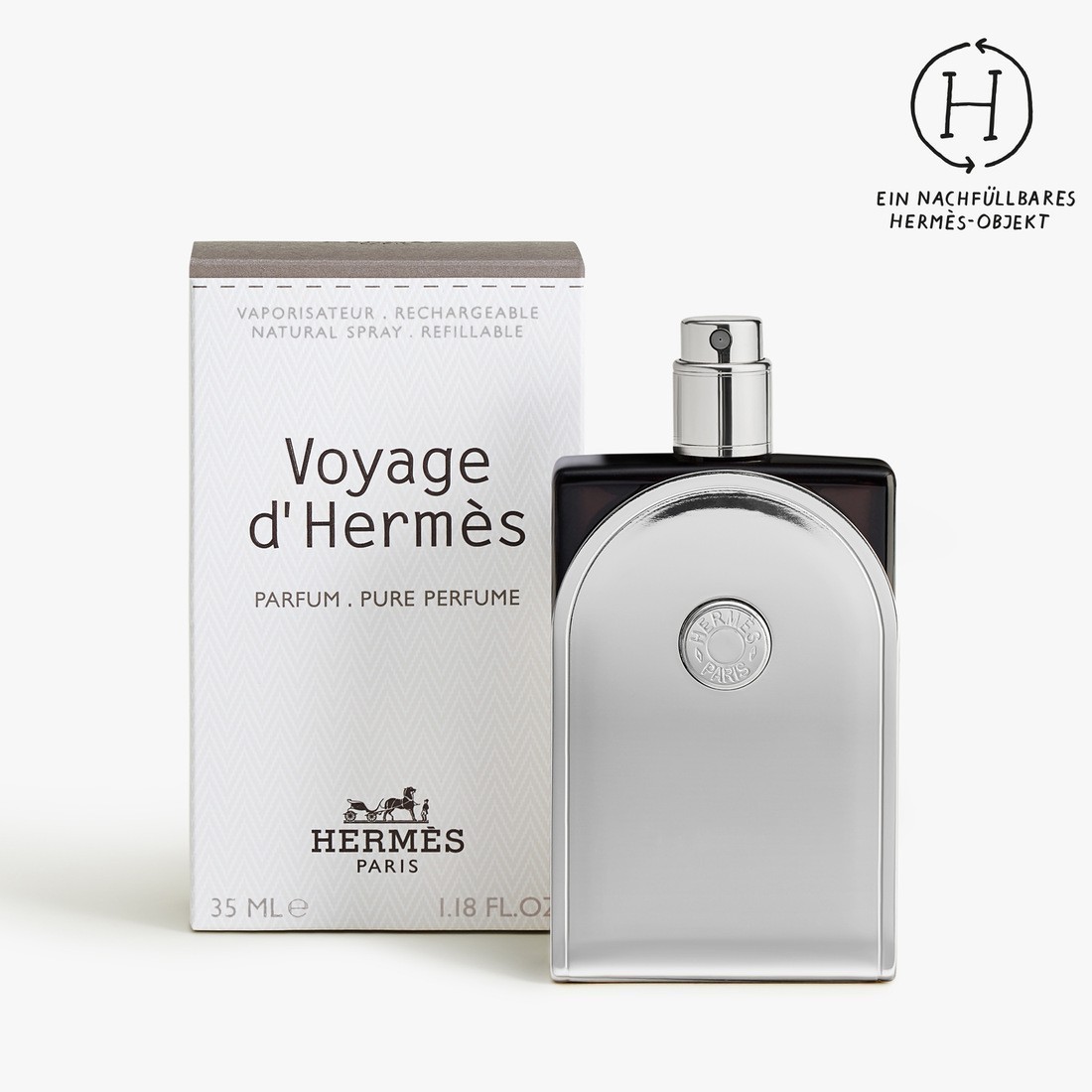 HERMÈS tualetinis vanduo Voyage d'Hermès tualetinis purškiklis, daugkartinis - 35 ml