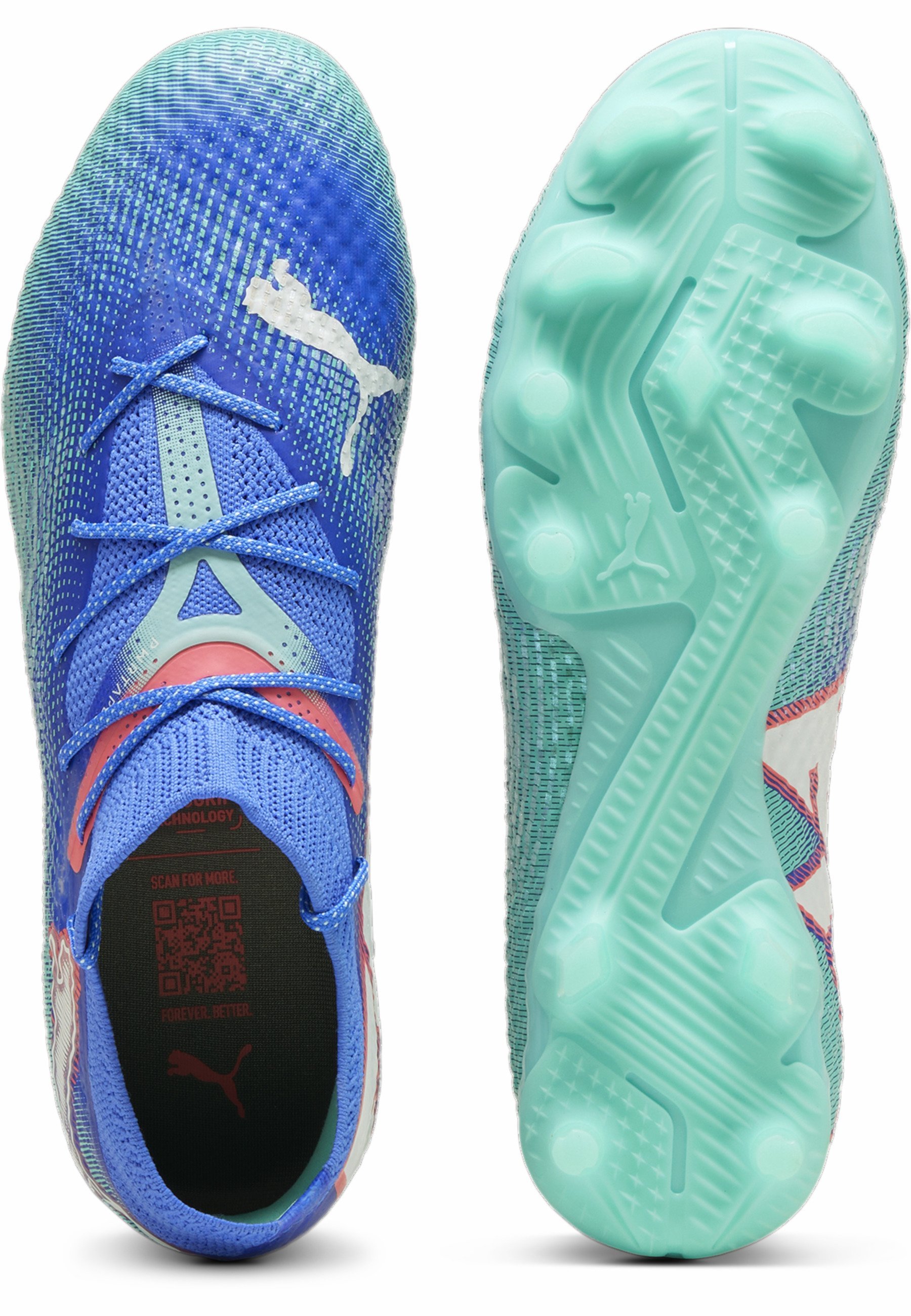 Puma FUTURE 7 PRO - Voetbalschoenen voor kunstgras - bluemazing- white-electric peppermint