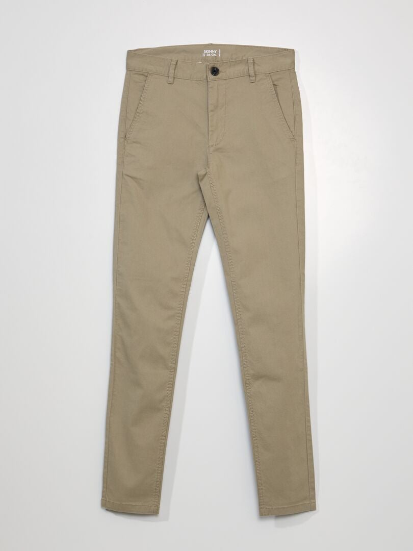 Pantalones chinos ajustados L34 - BEIGE