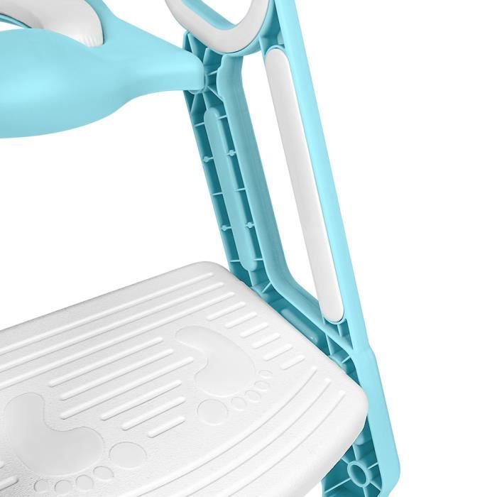 GOLDCMN REDUCTEUR DE WC-Réducteur de toilette bébé avec marche pieds /Siège de toilettes pliable pour enfant/Rehausseur WC