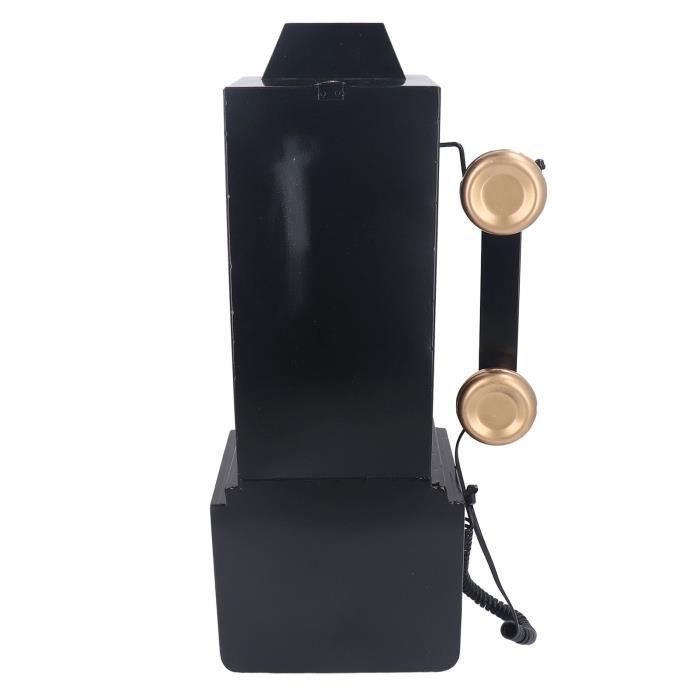 Adorno de teléfono fijo con disco giratorio, modelo de teléfono antiguo para montar en la pared, esfera de moda, adorno para juegos de actividades.