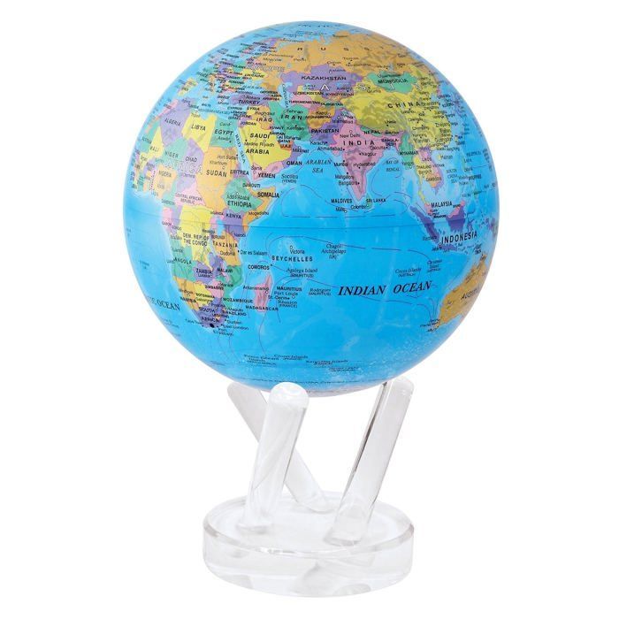 MOVA Globe Carte Politique bleue monde 4,5