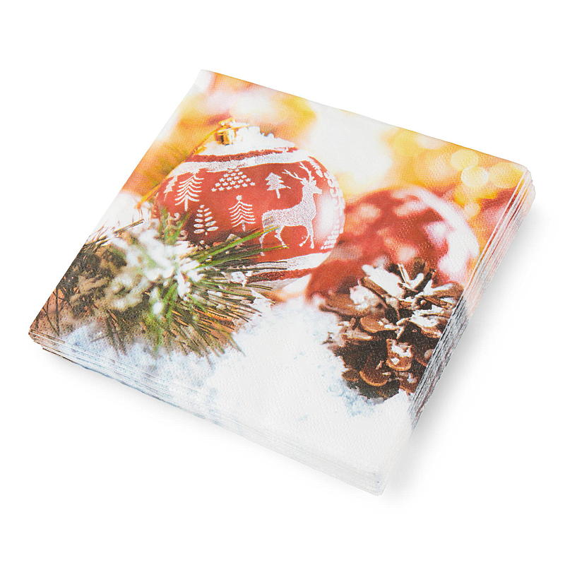 Vie Eco Servietten, 20er-Pack, 33 x 33 cm, Weihnachtsmotiv