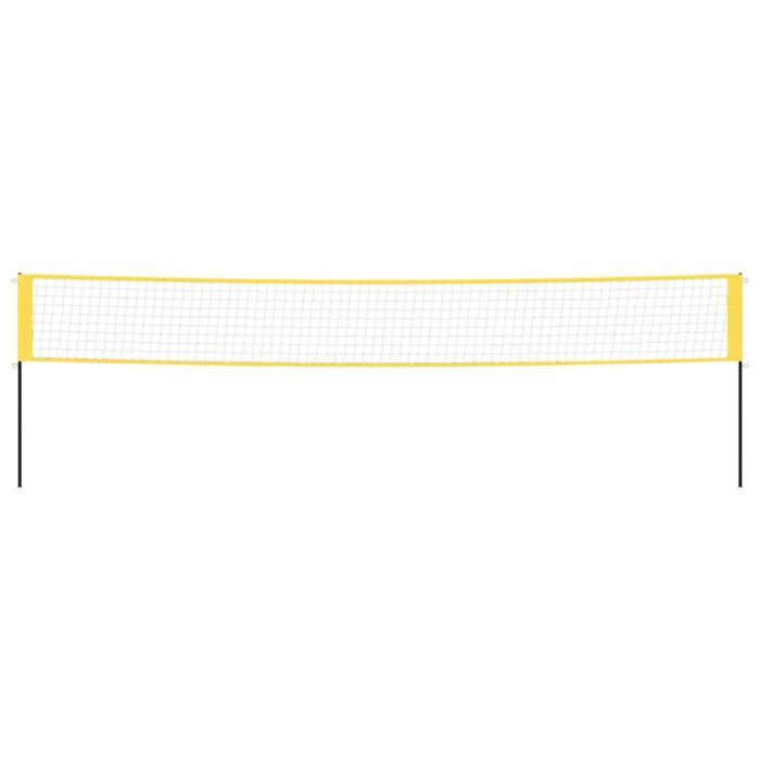 Red de bádminton vidaXL amarilla y negra, 600x155 cm, tejido PE, 93745