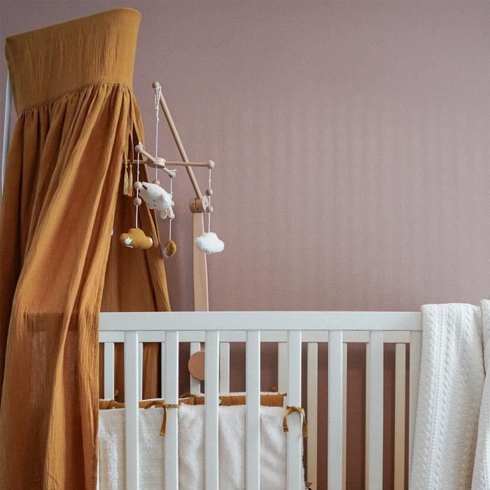 Bed canopy - DOMIVA - Caramel - Cotton gauze
