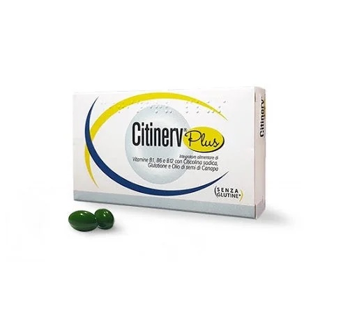 BIODUE Citinerv Plus, complemento alimenticio para el sistema nervioso, 30 cápsulas blandas.