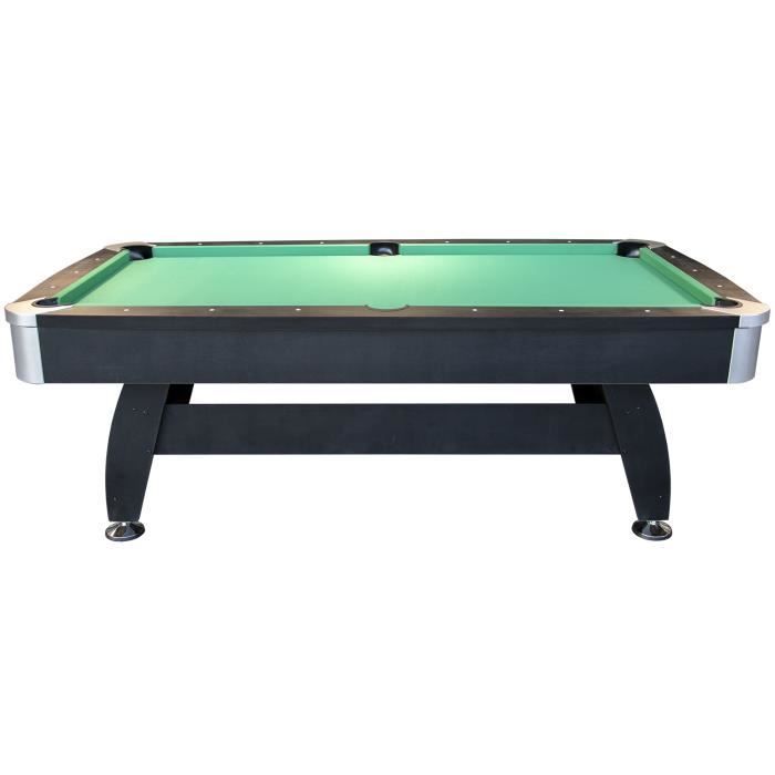 Amerikaanse pooltafel met automatische balterugvoer - Zwart en groen laken - MDF en PVC-laminaat - 220x123x80 cm