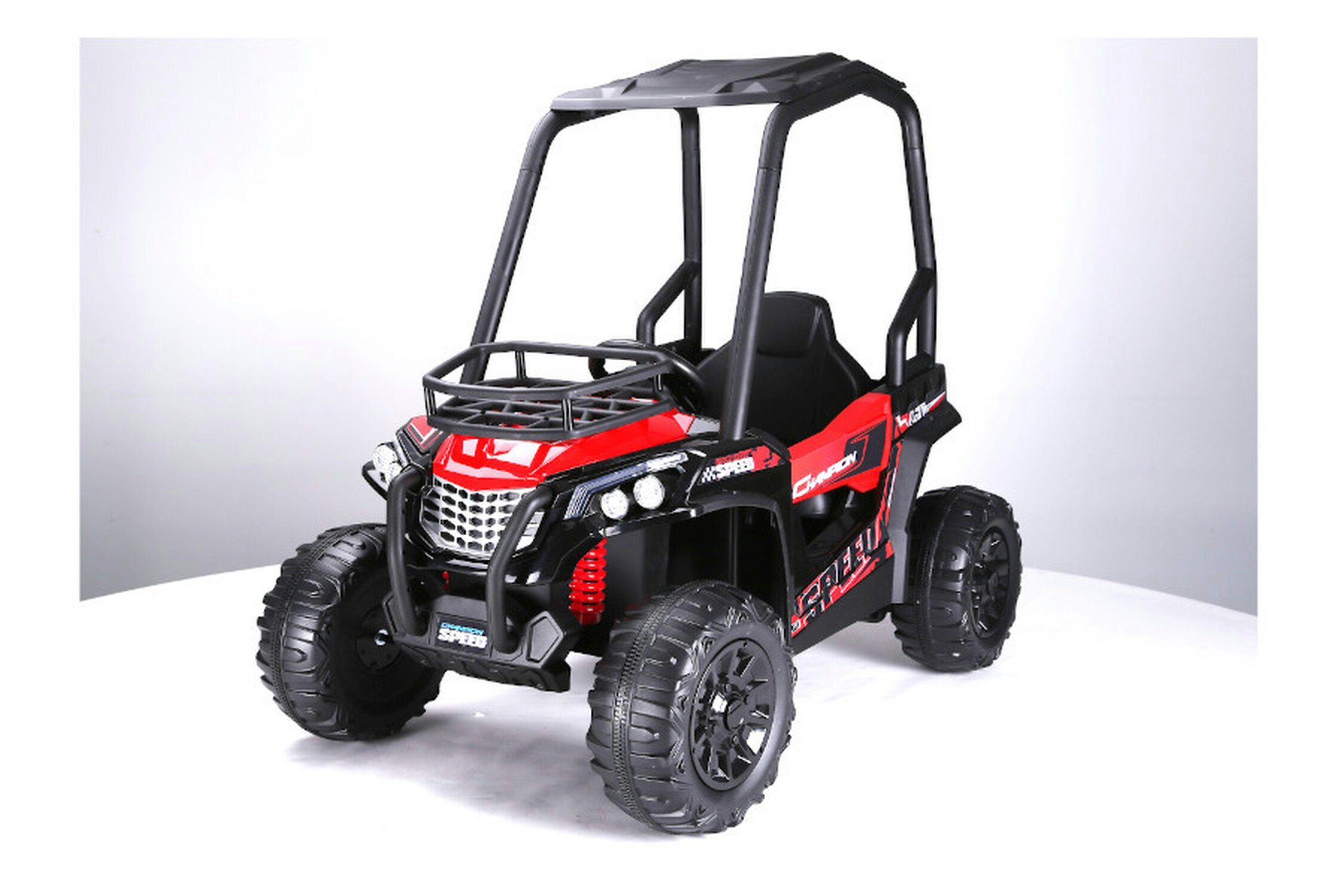 TPFLiving Elektro-Kinderwagen Buggy 370 – Motor: 2 x 120 W – Batterie: 2 x 12 Volt/10 Ah, Zuladung 40 kg, Kinderwagen – Elektro-Buggy mit Ledersitz und Sicherheitsgurt