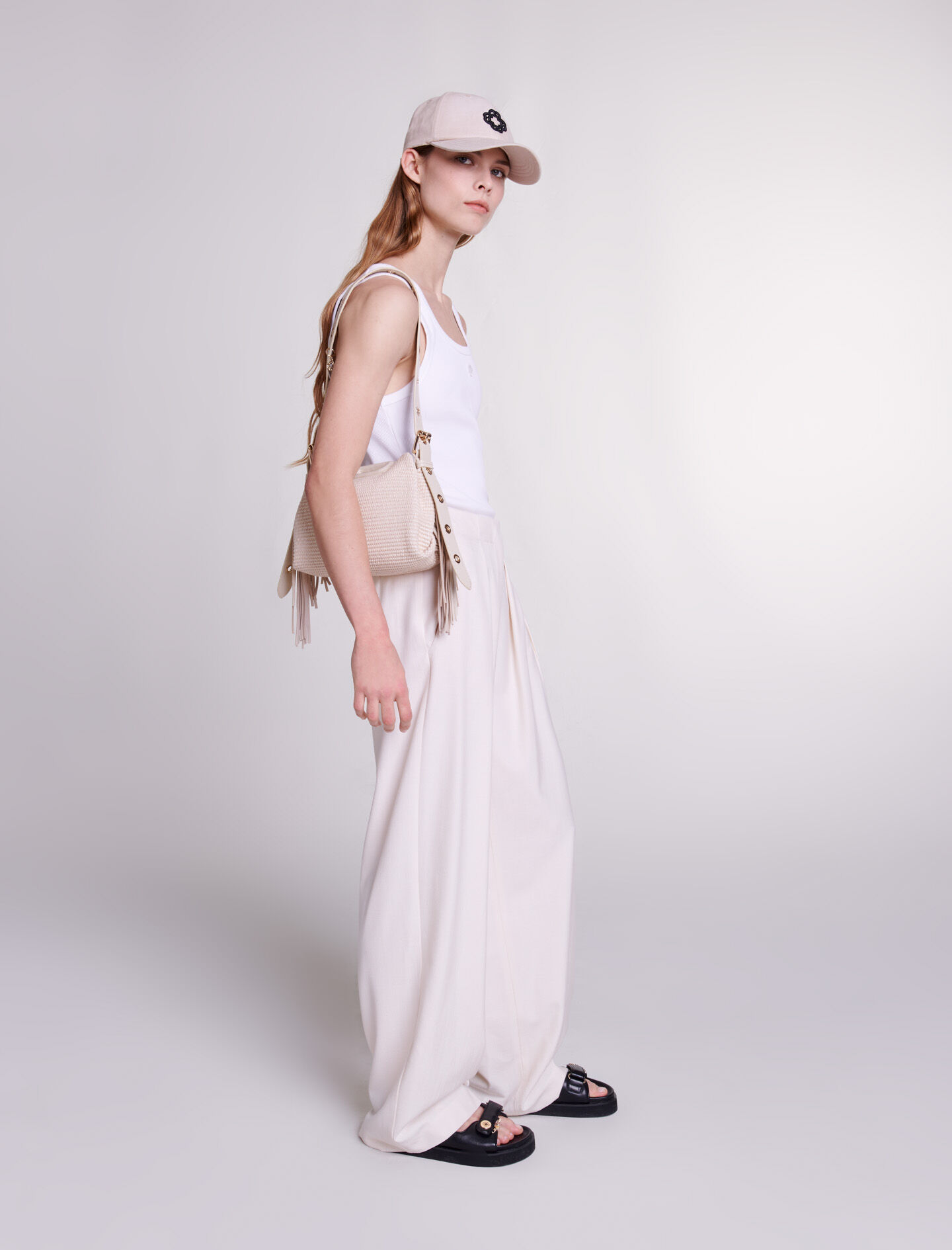 Wijde pantalon - Gebroken wit