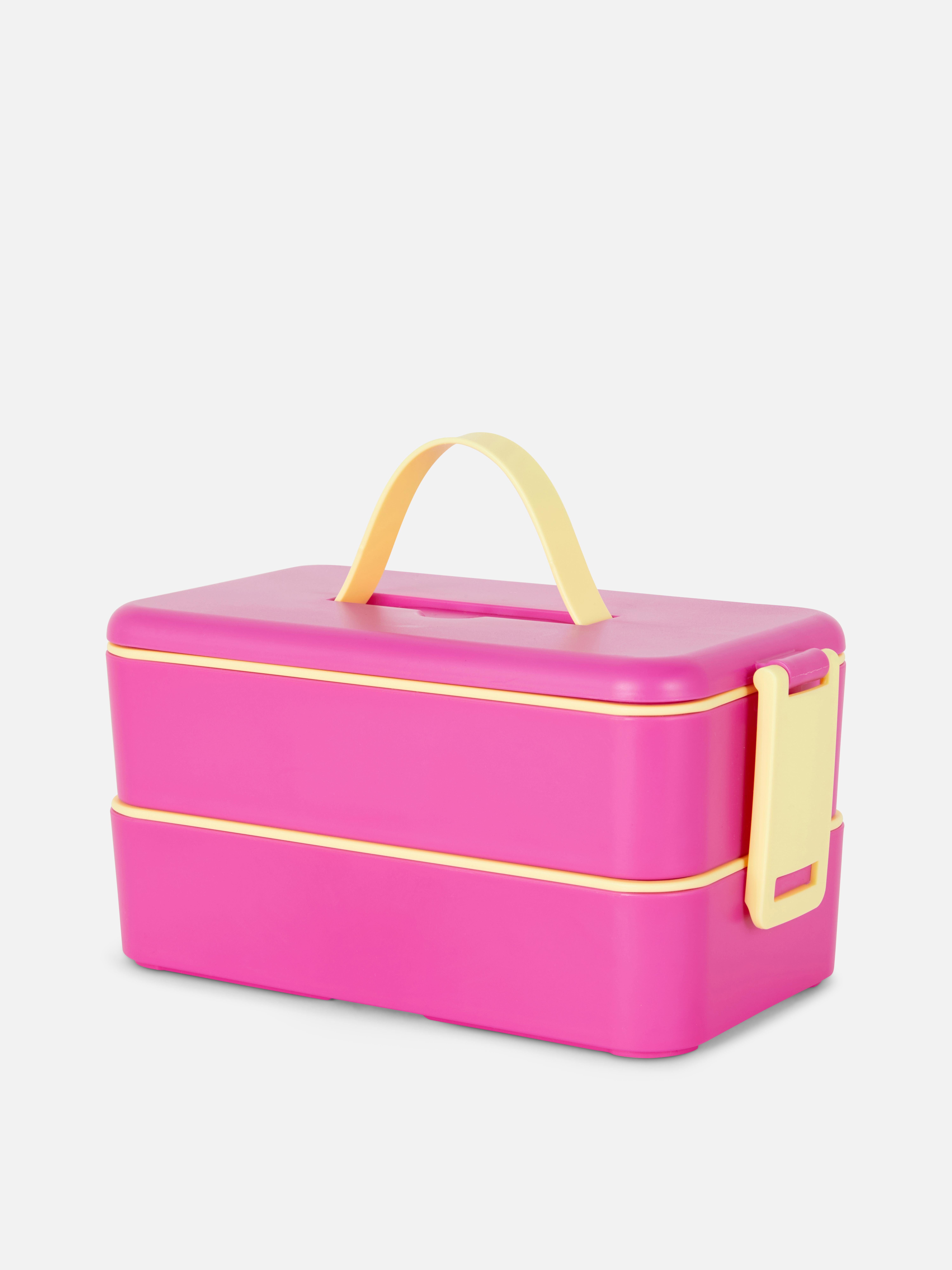 Cutie de prânz cu două niveluri O cutie de prânz în stil bento cu două niveluri