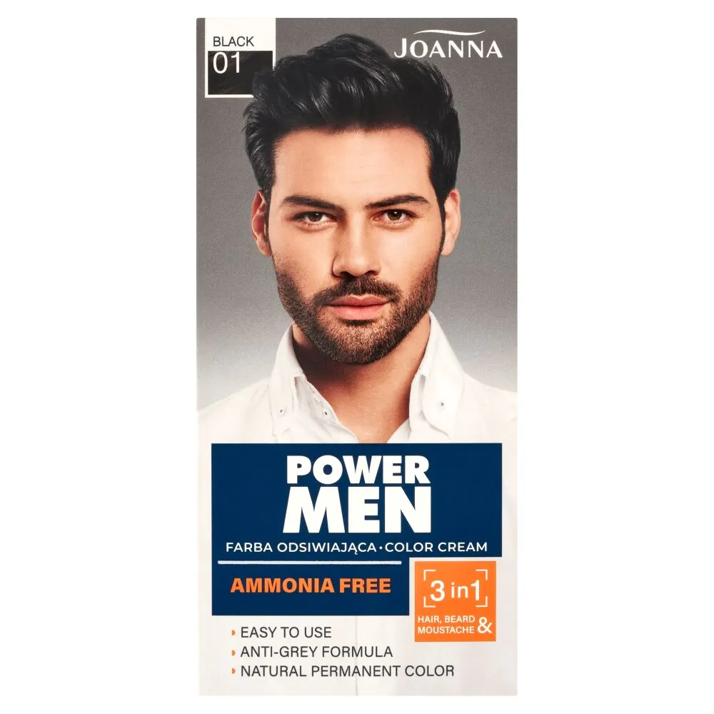 Joanna Power Man Color Farba do włosów 01 Black