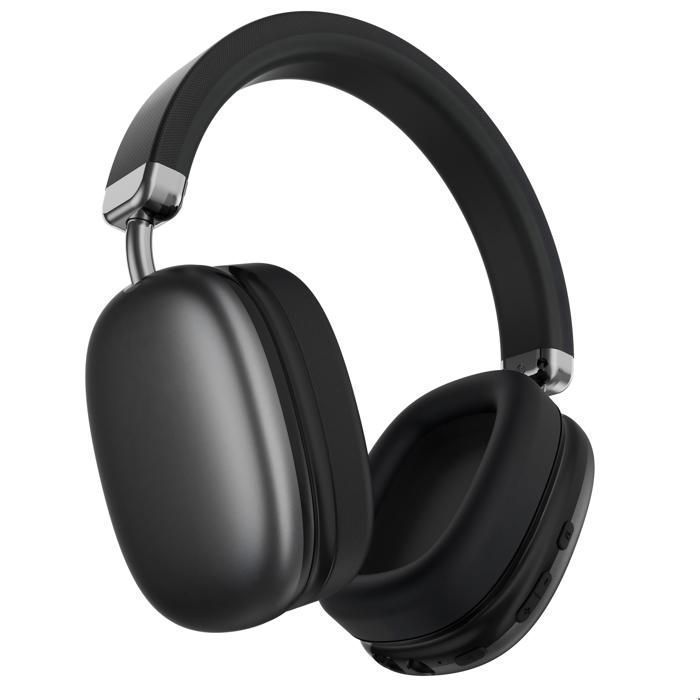 VEATOOL draadloze Bluetooth 5.3-hoofdtelefoon met drievoudige frequentie-equalizer, stereogeluid, ingebouwde microfoon en een batterijduur van 40 uur - zwart