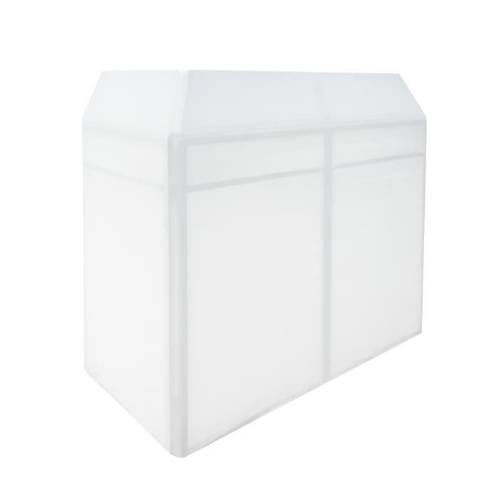 CABINA DJ PREMIUM | 135 cm x 146 cm x 70 cm | Design pieghevole | Coperture intercambiabili | Pannelli in rete ventilata | Ripiano