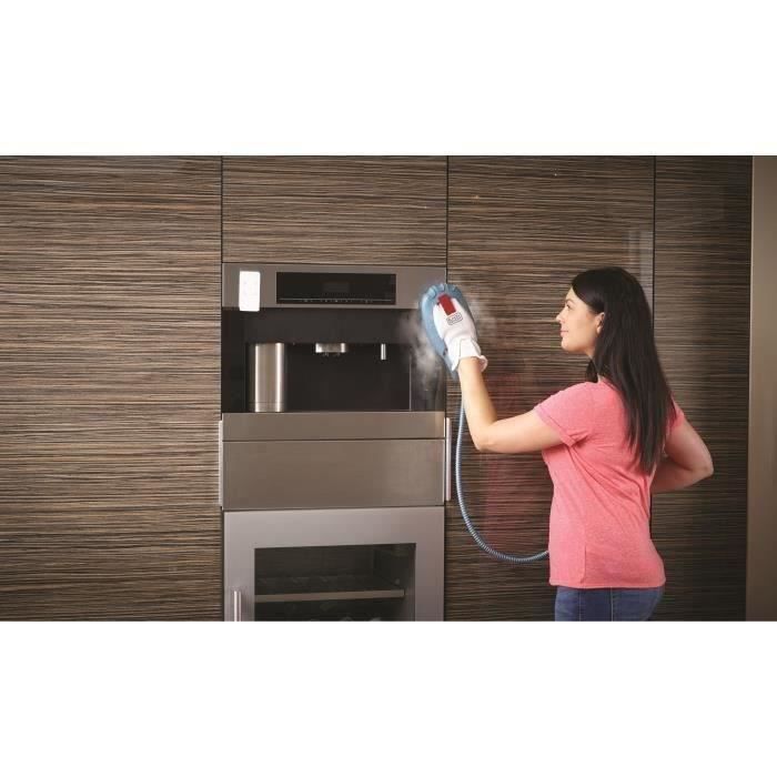 BLACK & DECKER - - Balai vapeur filaire - 11 en 1 - 1600 W - réservoir 500ml (dure 20min) - SteamMitt - blanc/turquoise - BHSM166DSM