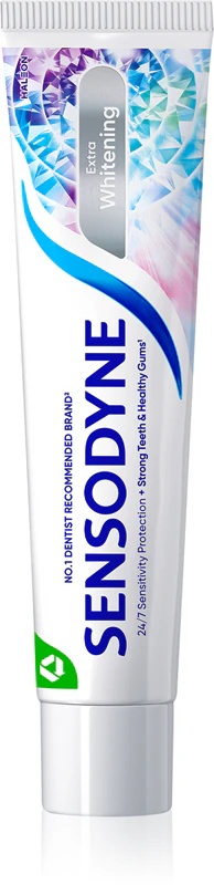 Sensodyne Extra Whitening belilna zobna pasta s fluoridom za občutljive zobe