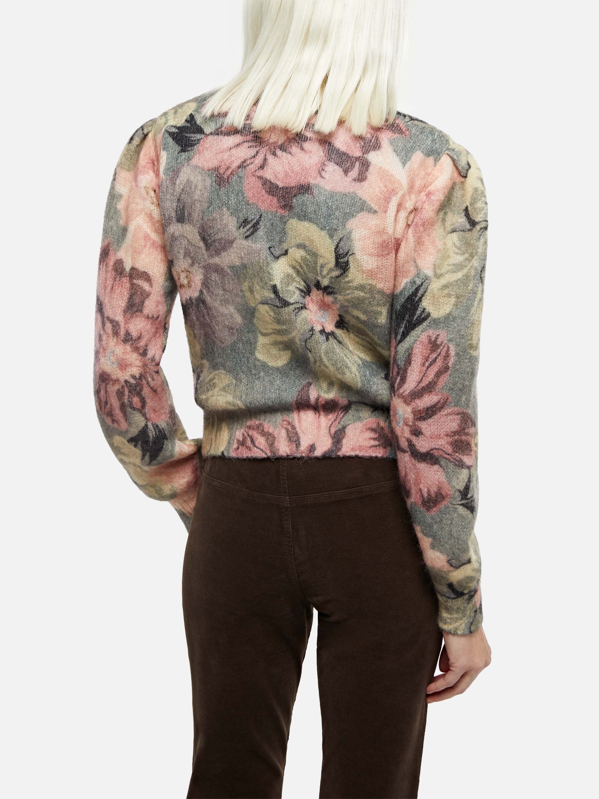 Damesvest met bloemenprint van Lyza Sanderson Flow