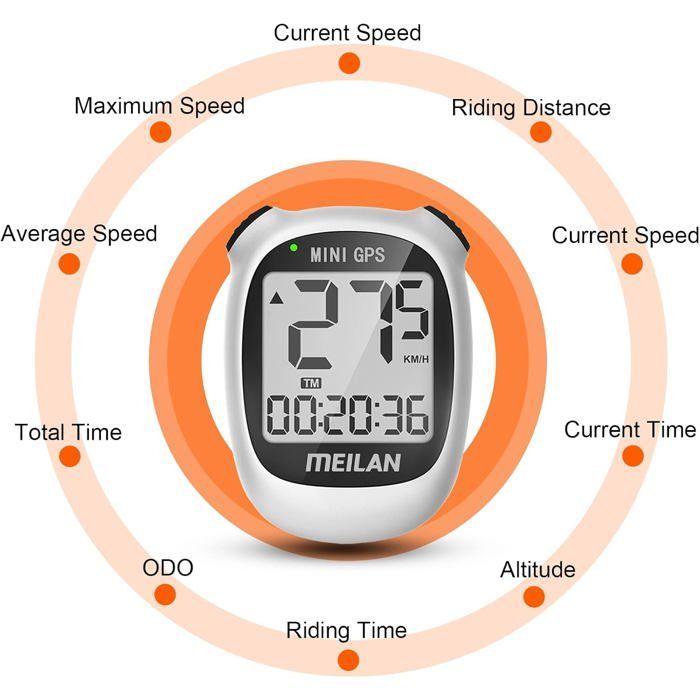 Ordinateur de vélo GPS M3 Mini, compteur kilométrique et de vitesse sans fil, étanche IPX5, avec écran LCD blanc
