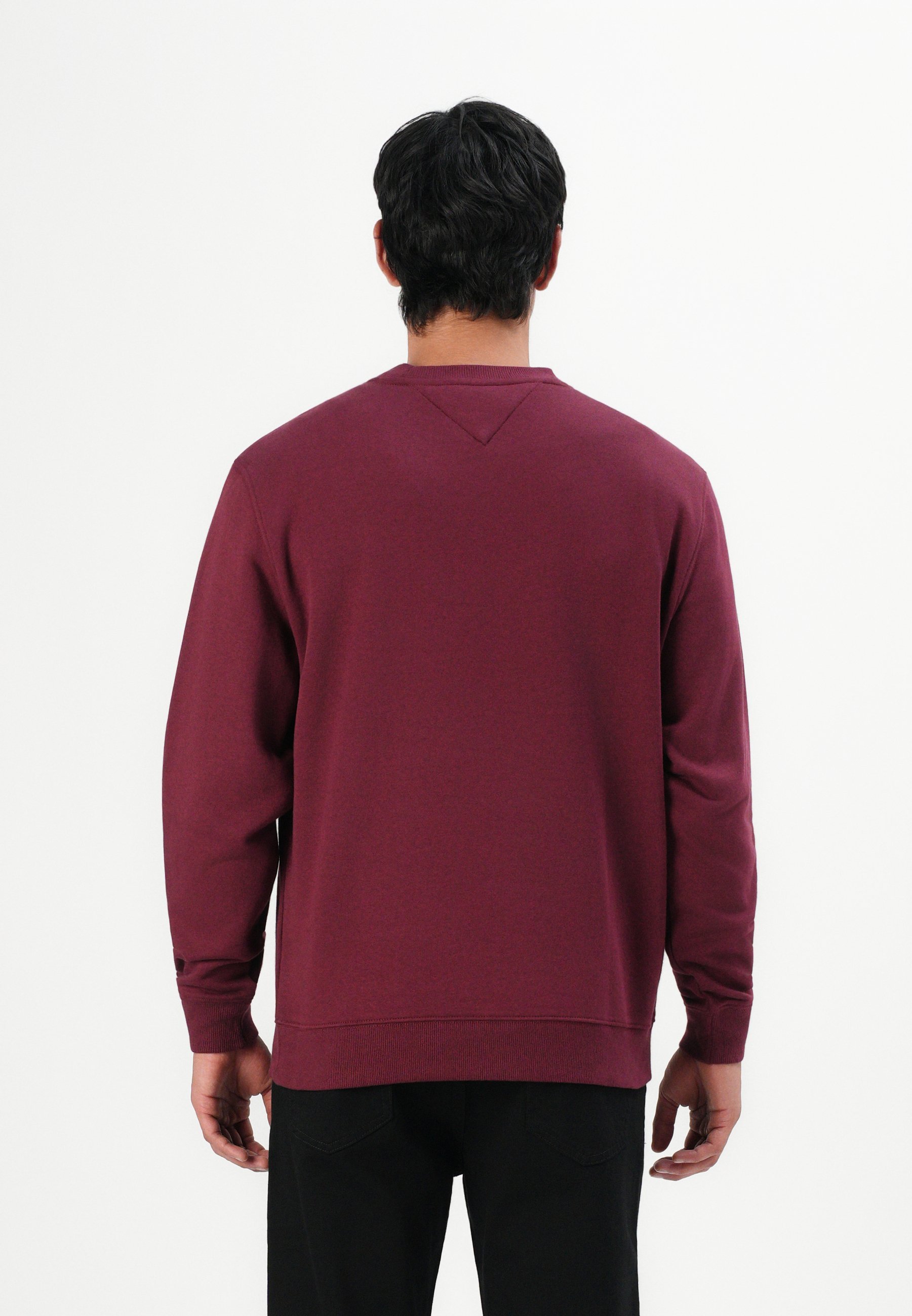 Tommy Jeans FLAG CREW - Sweatshirt - wijnrood
