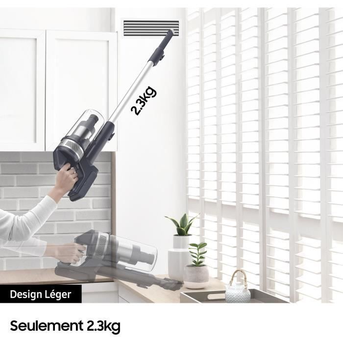SAMSUNG VS15A6031R4 Jet 60 Turbo - Draadloze steelstofzuiger - 150 AW - Multicyclonische zuigkracht - HEPA-filtratie - Gebruiksduur van 40 min.