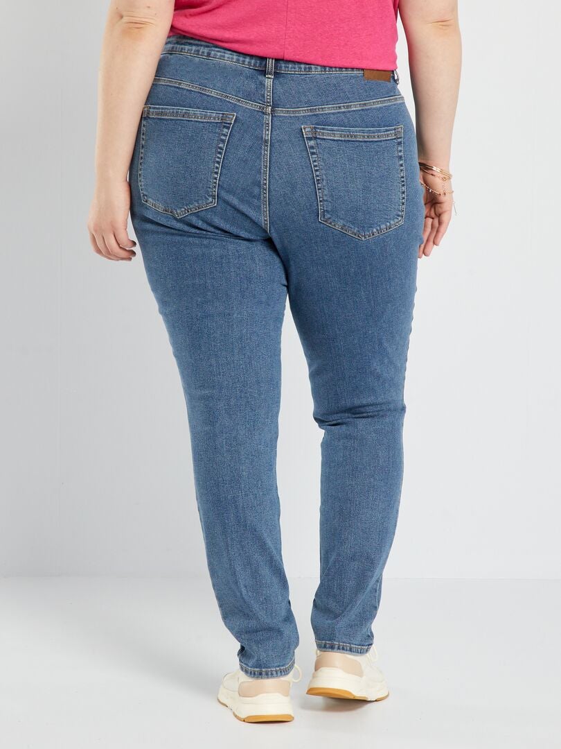 Calça jeans slim de cintura alta - L28 - AZUL