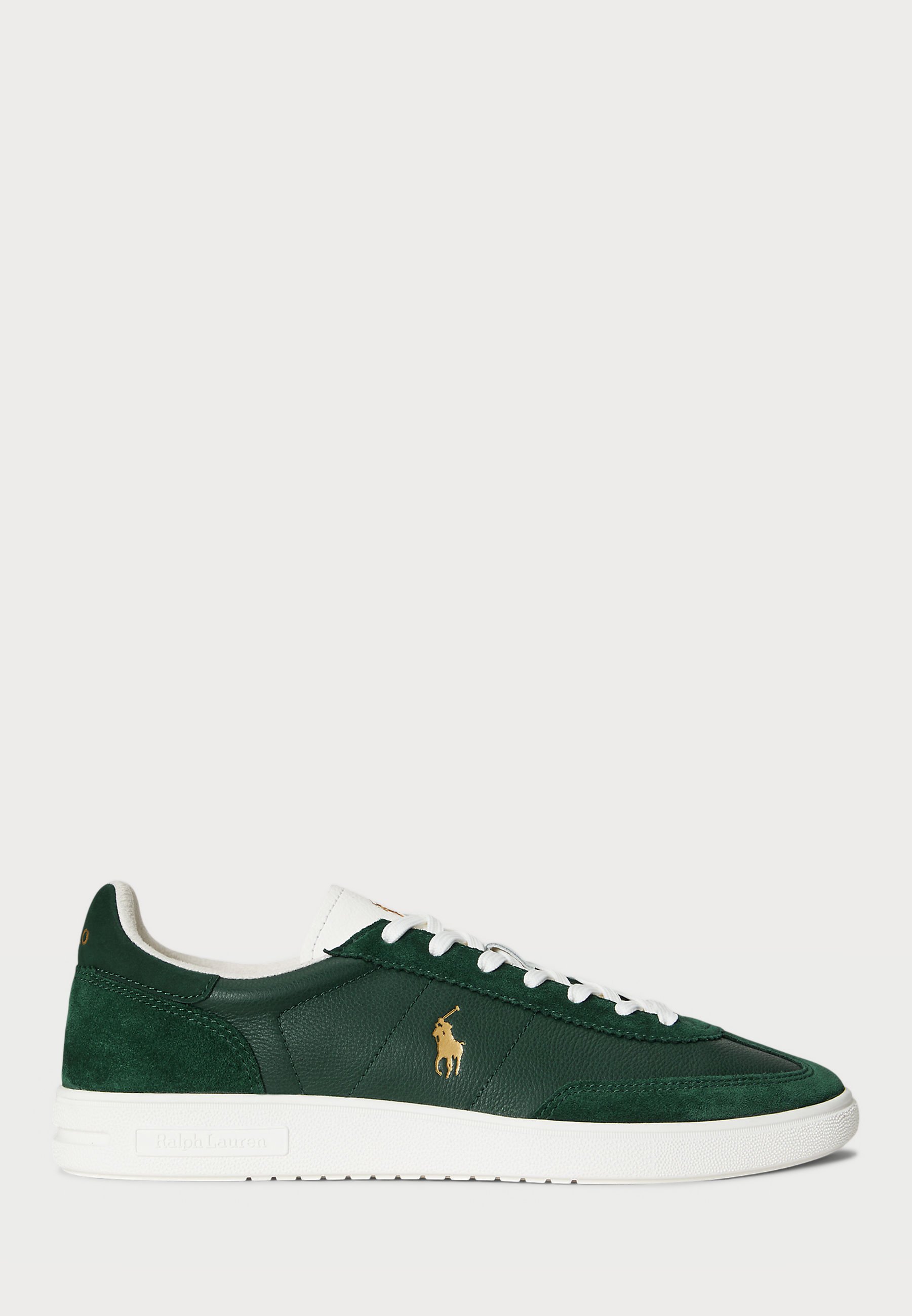 Polo Ralph Lauren BEDFORD LEATHER-SUEDE SNEAKER UNISEX - Sneakers - college green/deckwash white