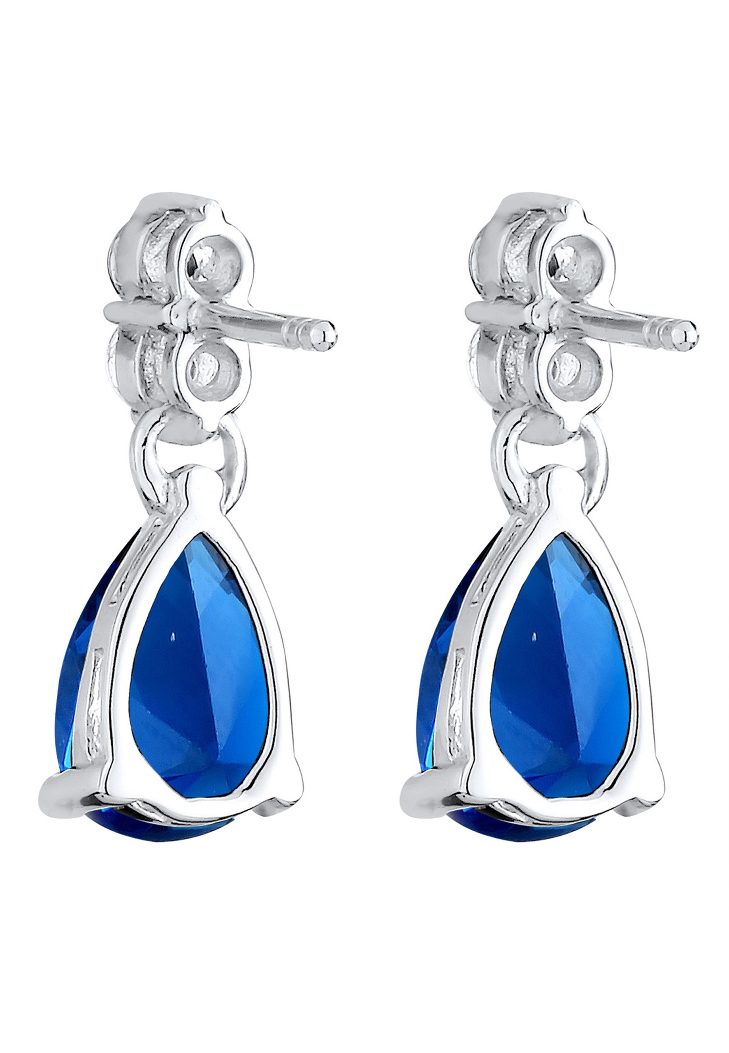 Elli Femmes Goutte avec Cristaux de Zirconium et Saphir Synthétique en Argent Sterling 925