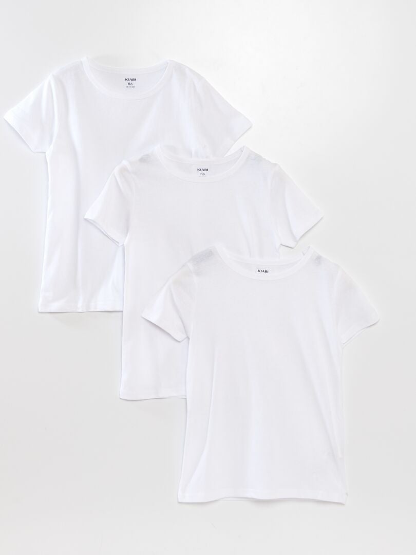 Set di 3 magliette intime eco-sostenibili - bianco