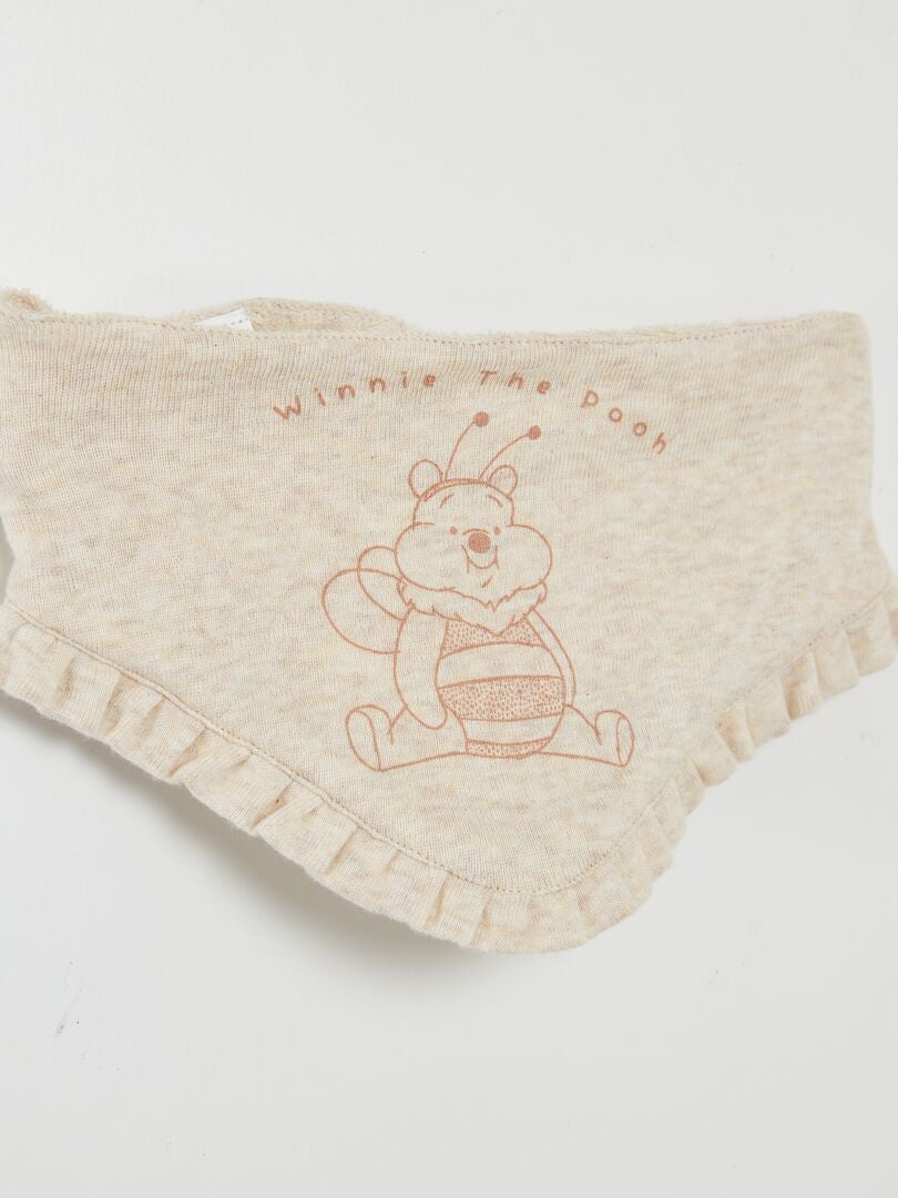 3-delige set: bodysuit, legging en slabbetje - BEIGE