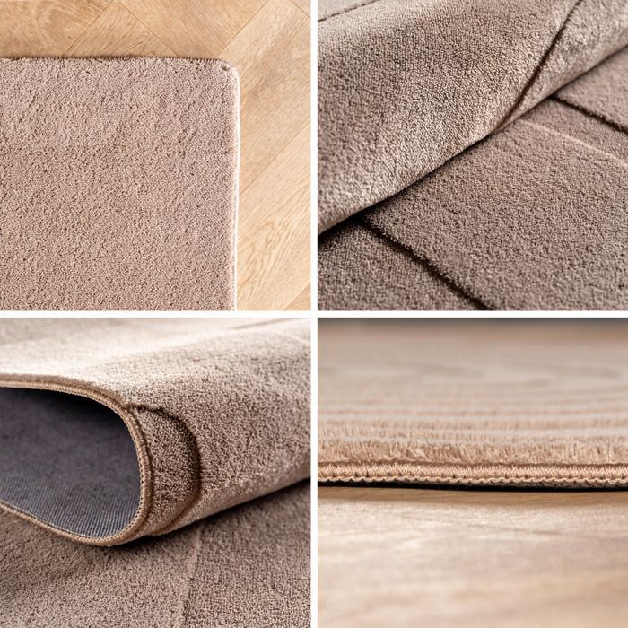 Carpetsale24 Tapis à motif boho 80x250 cm beige, long format, lavable, effet 3D, pour couloir, salon ou pièce étroite