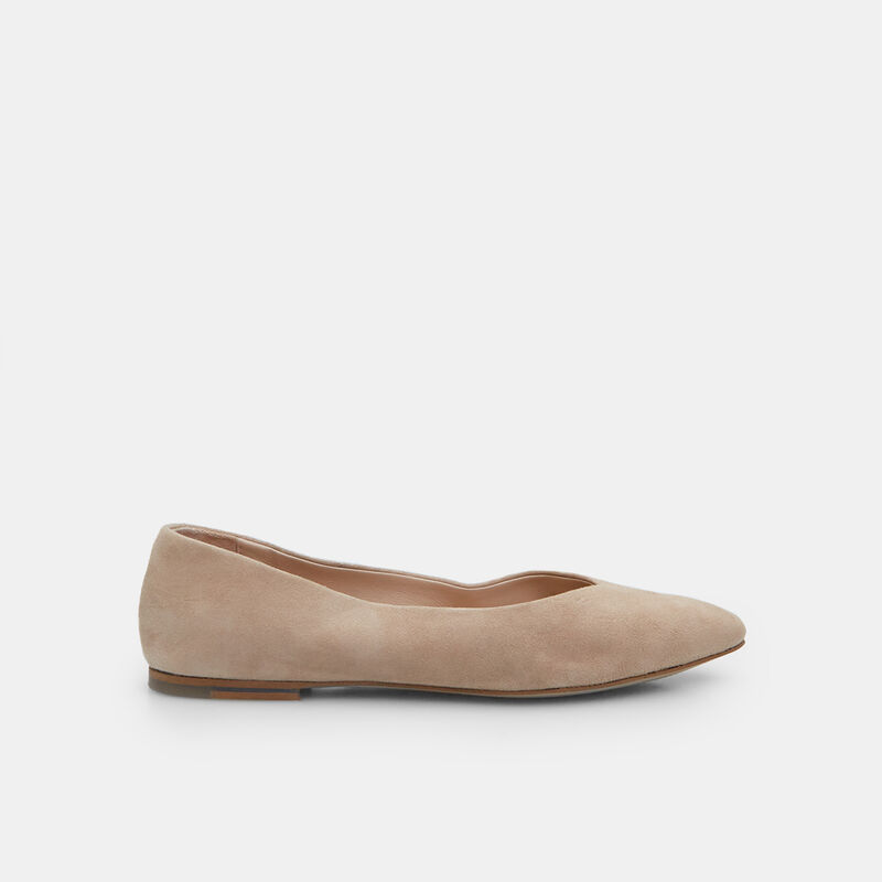 Damskie baleriny zamszowe