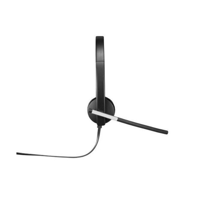 Fone de ouvido com fio Logitech H650E com USB e microfone estéreo - Preto