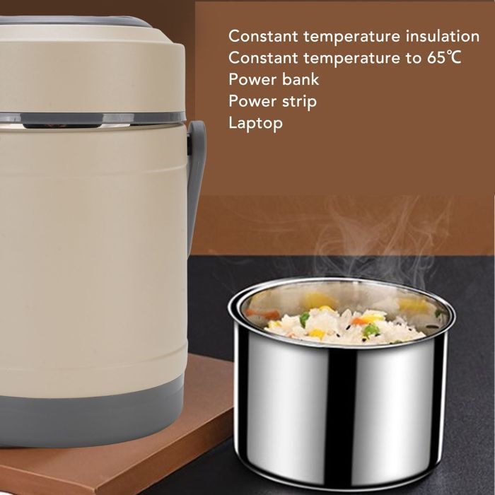 Olla térmica Shipenophy de acero inoxidable, mini olla elevable, electrodoméstico de cocina multifuncional.