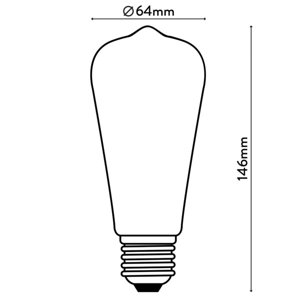 LED-Λευκό Dilly Ø 6,4 cm E27 4 W, Σετ 3 τεμαχίων