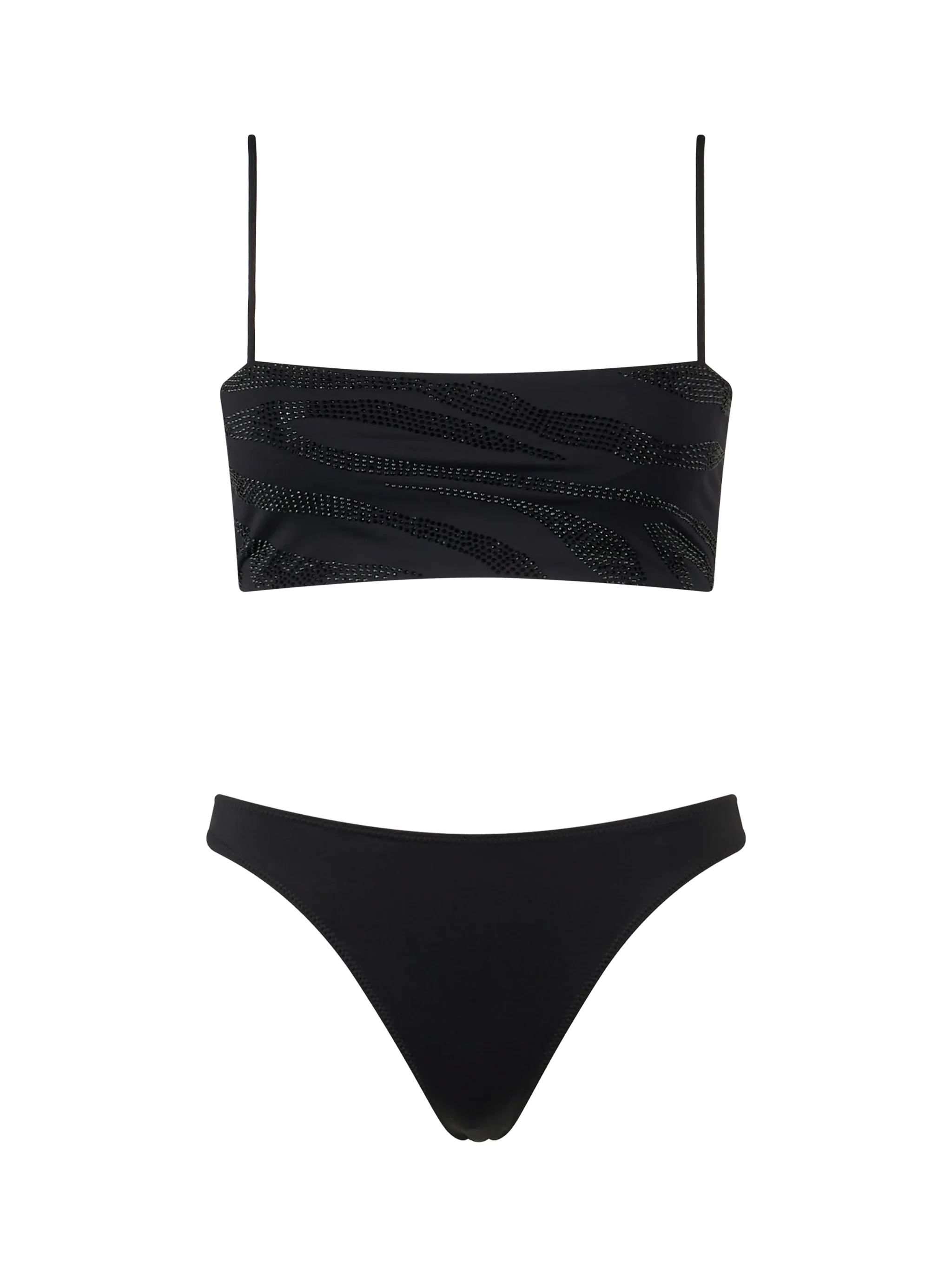 Athena Naomi Zebra Bandeau Bikini voor Dames met Strass-steentjes