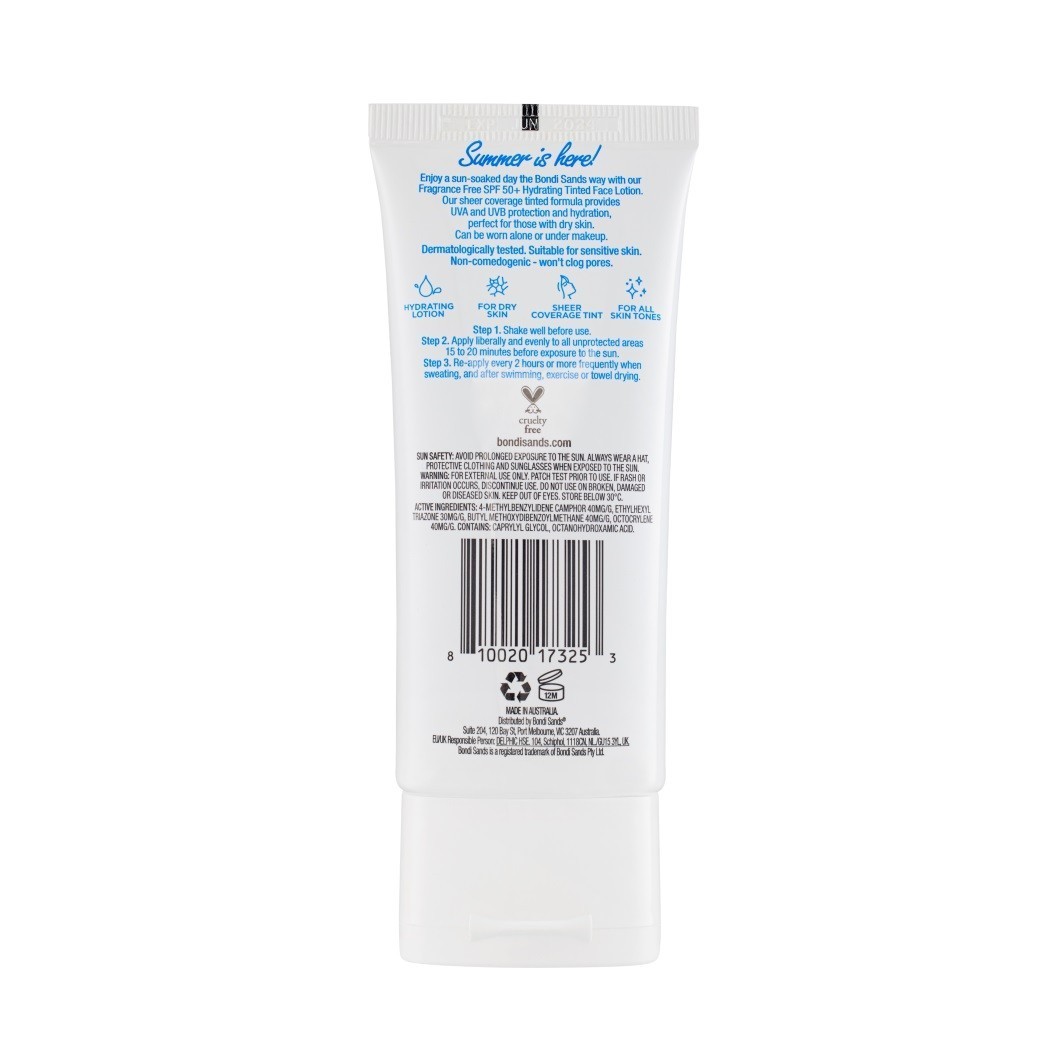 Bondi Sands tónovaný hydratačný opaľovací krém na tvár SPF 50+ - 75 ml