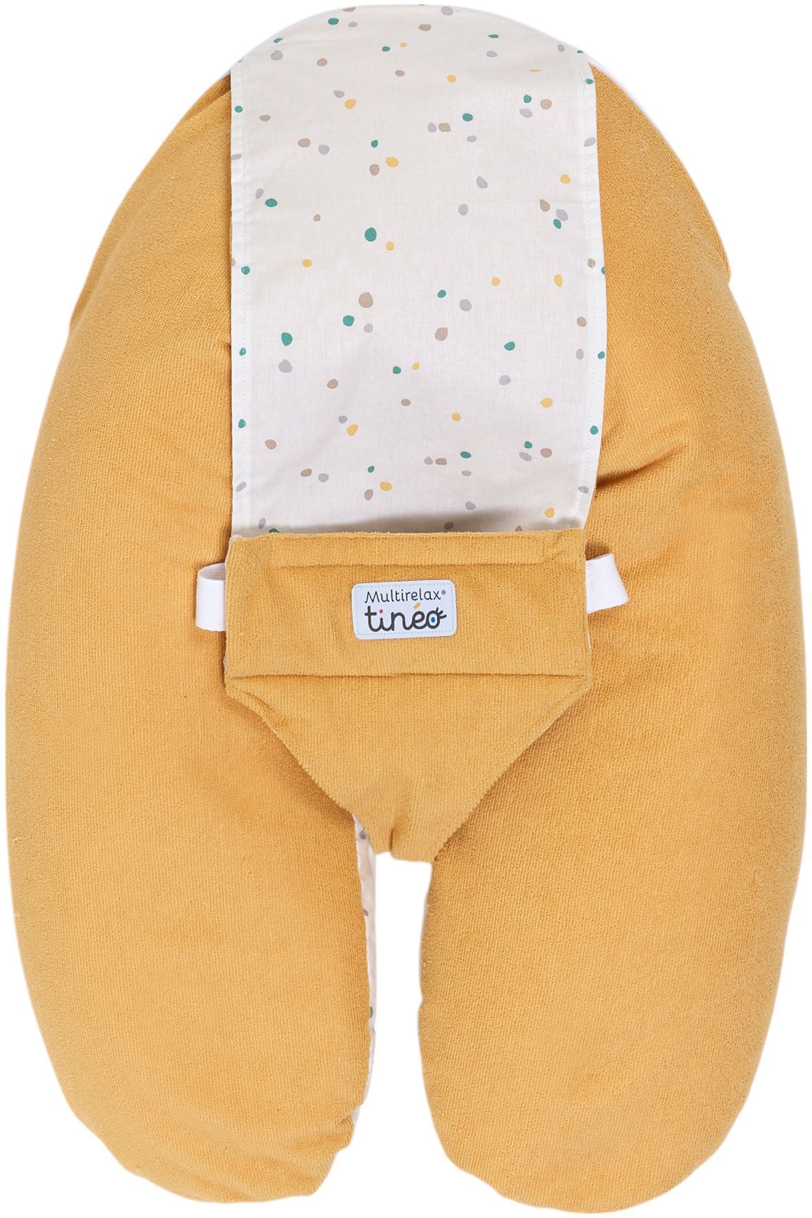 Coussin de maternité 3-en-1 - TINEO - MULTIRELAX - Tissu éponge - Jaune / Pois