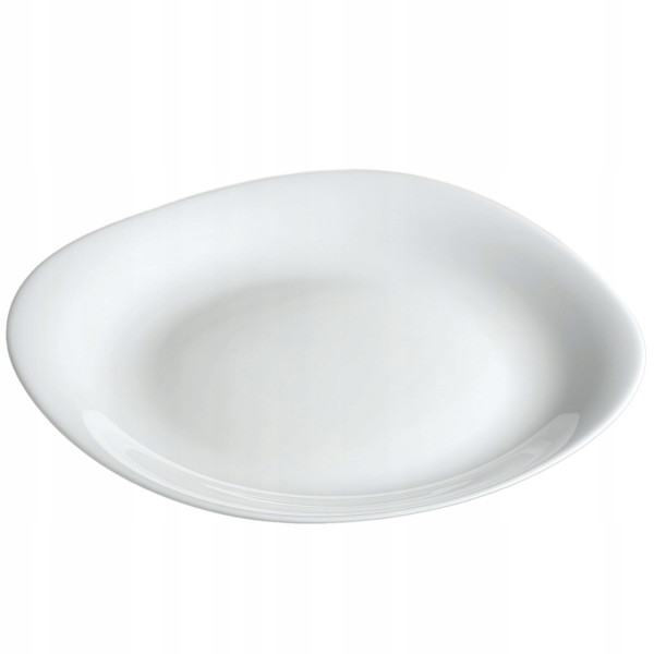 Kadax Talerz Obiadowy Płytki 28cm Biały Kwadratowy